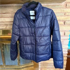 GAP Women's Deep Blue Puffer Coat